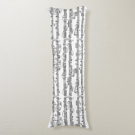 Notenmuster Seitenschläferkissen (Vorderseite Vertikal)