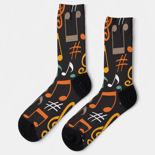 Notenmuster Socken (Linkes Detail)