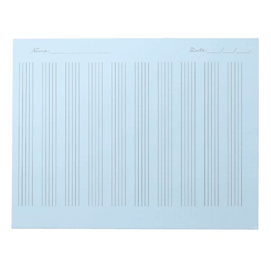 Notenpapier – Druckbare Notenblätter Notizblock (Vorderseite)