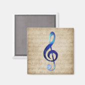 Notenschlüssel Magnet (Vorderseite/Rückseite)
