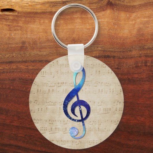 Notenschlüssel Schlüsselanhänger (Vorderseite)