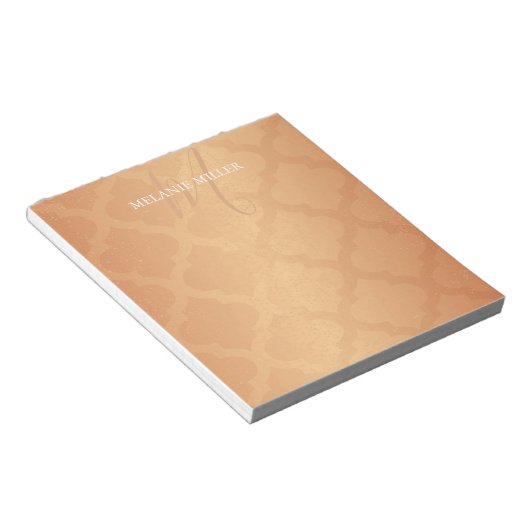 Notepad - Anfangsname des Kupfergitters Notizblock (angewinkelt)