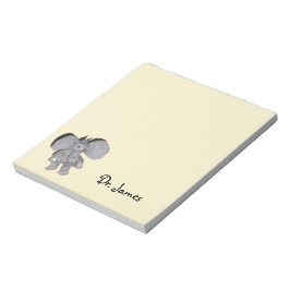 Notepad - Baby Elephant und Name Notizblock