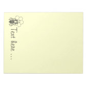 Notepad - Bee on Honeycomb (groß) Notizblock (Vorderseite)