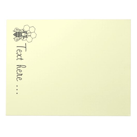 Notepad - Bee on Honeycomb (groß) Notizblock (Vorderseite)