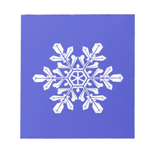 Notepad Blauer Schneefall Notizblock (Vorderseite)
