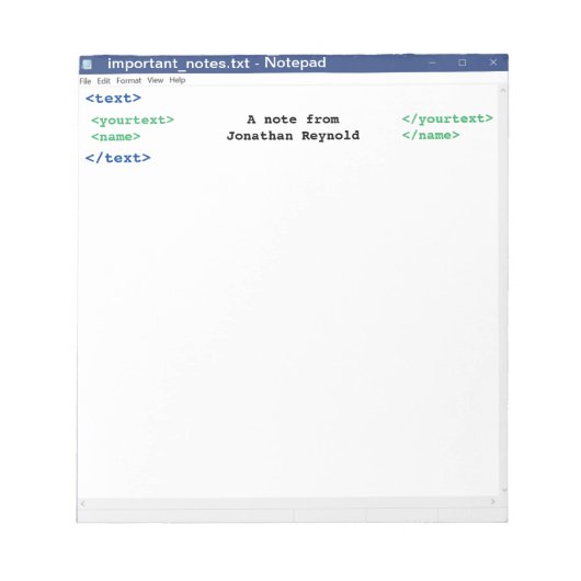 Notepad Computer Scientist Programmer Coder Format Notizblock (Vorderseite)