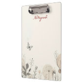 Notepad decorated with wild plant illustrations klemmbrett (Links)