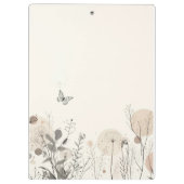 Notepad decorated with wild plant illustrations klemmbrett (Rückseite)