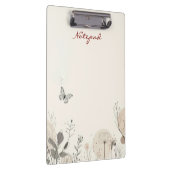 Notepad decorated with wild plant illustrations klemmbrett (Rechts)