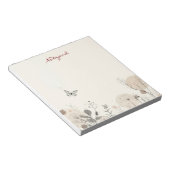 Notepad decorated with wild plant illustrations notizblock (angewinkelt)