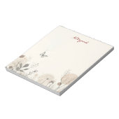 Notepad decorated with wild plant illustrations notizblock (Rotiert)