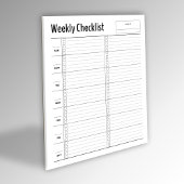 Notepad der Minimalistischen wöchentlichen Checkli Notizblock