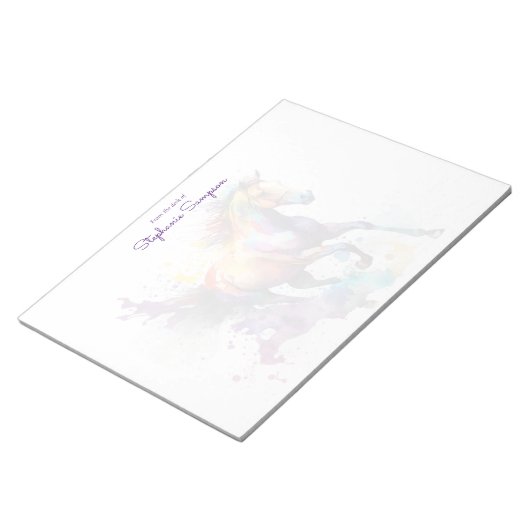 Notepad für benutzerdefinierte Pferdefreunde Notizblock (angewinkelt)