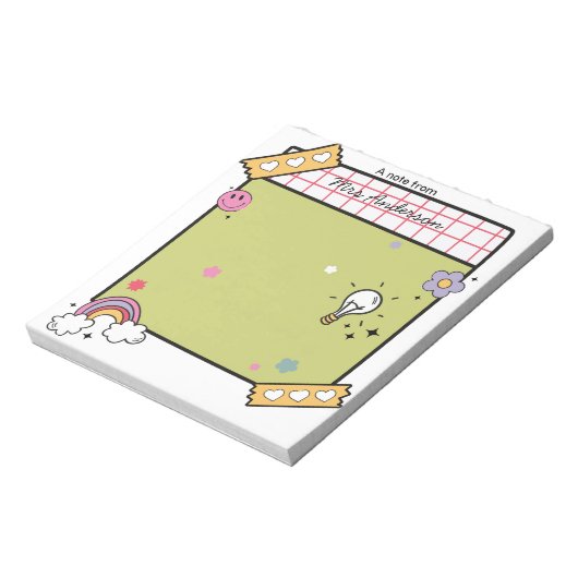 Notepad für den benutzerdefinierten Spaß Lehrer Notizblock (Rotiert)