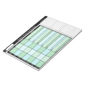 Notepad für grüne und blaue, benutzerdefinierte wö notizblock (angewinkelt)