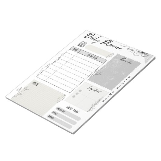 Notepad für individuell anpassbare Planer - Zeitpl Notizblock (angewinkelt)