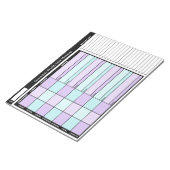 Notepad für lila und Blue Custom Weekly Meal Plann Notizblock (angewinkelt)