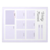 Notepad für lila Wochenplaner Notizblock (Vorderseite)