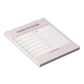 Notepad für Minimalistischen Wochenplaner Notizblock (angewinkelt)