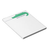 Notepad für personalisierte Navy und grüne Alligat Notizblock (angewinkelt)