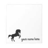 Notepad für personalisierte Pferdestation Notizblock (Vorderseite)