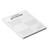Notepad für personalisierten Wochenplaner Notizblock (angewinkelt)