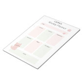 Notepad für personalisierten Wochenplaner Notizblock (angewinkelt)