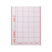 Notepad für wöchentliche Mahlzeiten Notizblock (Rotiert)