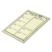Notepad für wöchentliche Mahlzeiten Notizblock (angewinkelt)