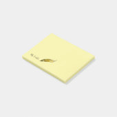 Notepad - Gelber Federstift Post-it Klebezettel (angewinkelt)