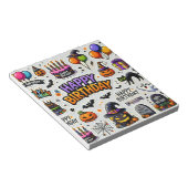 Notepad Halloween Basketballtag Notizblock (angewinkelt)