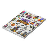 Notepad Halloween Basketballtag Notizblock (Rotiert)