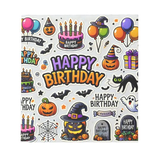 Notepad Halloween Basketballtag Notizblock (Vorderseite)