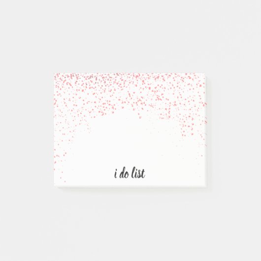 Notepad - i do list Pink Confetti Post-it Klebezettel (Vorderseite)
