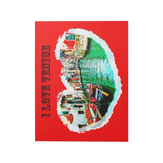 Notepad i love VENICE Notizblock (Rotiert)