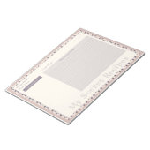 Notepad in Lila Blume Notizblock (angewinkelt)