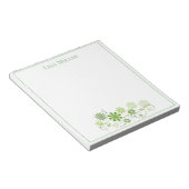 Notepad-Individuelle Name-Floral Notizblock (angewinkelt)