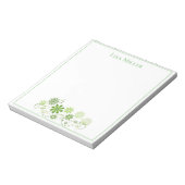 Notepad-Individuelle Name-Floral Notizblock (Rotiert)