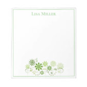 Notepad-Individuelle Name-Floral Notizblock (Vorderseite)