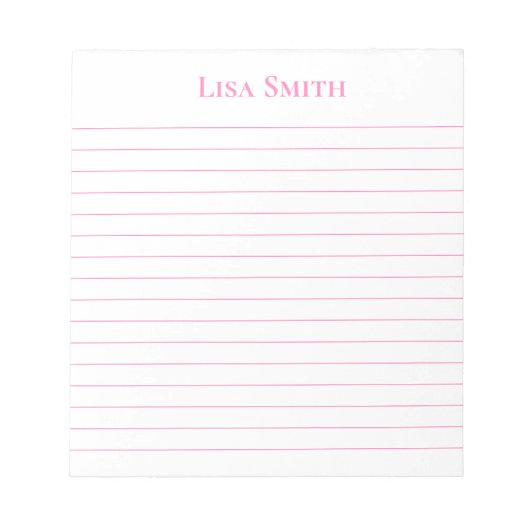 Notepad-Individuelle Name-Notepad Notizblock (Vorderseite)