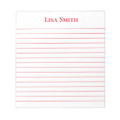 Notepad-Individuelle Name-Notepad Notizblock (Vorderseite)
