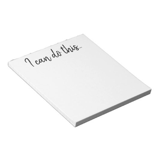 Notepad - Inspiration Ich kann das tun Notizblock (angewinkelt)