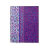 Notepad, Jotter to Personalize Lila Ogee Pattern Notizblock (Rotiert)