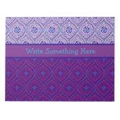 Notepad, Jotter to Personalize Lila Ogee Pattern Notizblock (Vorderseite)