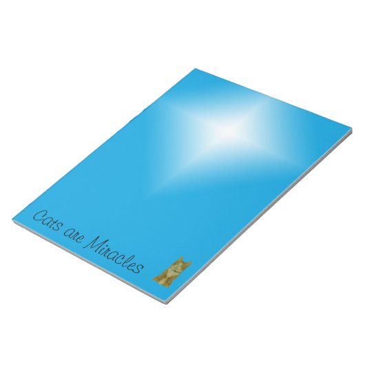 Notepad - Katzen sind Wunder (groß) Notizblock (angewinkelt)