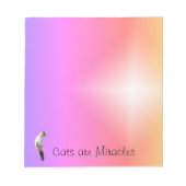 Notepad - Katzen sind Wunder mit Star (klein) Notizblock (Vorderseite)