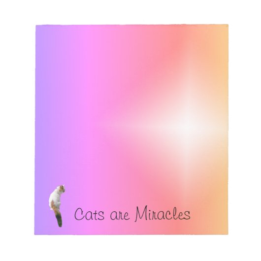 Notepad - Katzen sind Wunder mit Star (klein) Notizblock (Vorderseite)