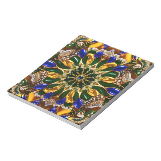 Notepad mit Brasilien Farben Modernes Design Notizblock (Rotiert)