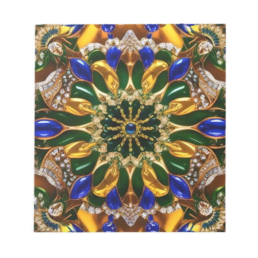 Notepad mit Brasilien Farben Modernes Design Notizblock (Vorderseite)